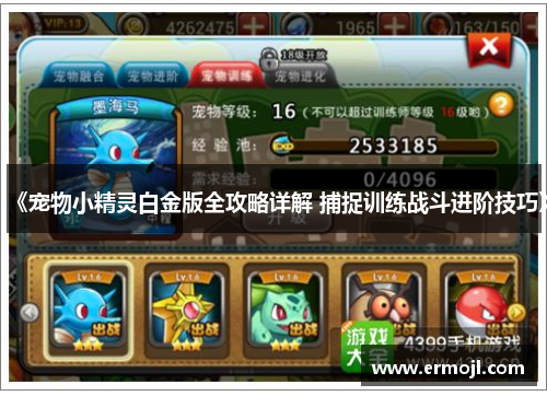《宠物小精灵白金版全攻略详解 捕捉训练战斗进阶技巧》